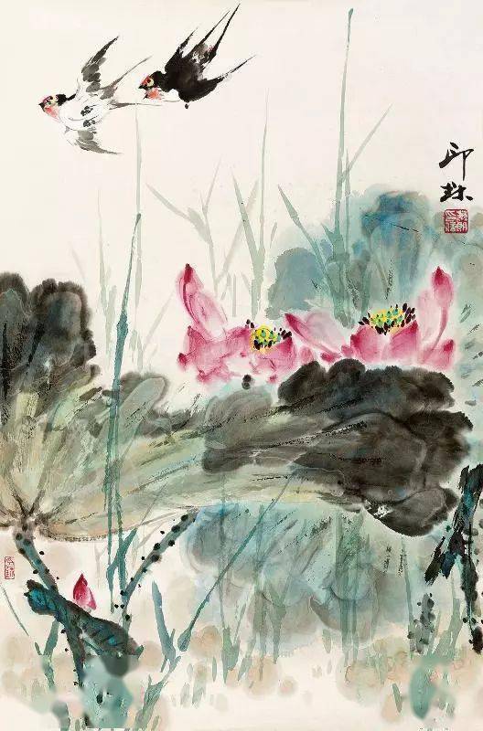 萧朗画荷,美不胜收_荷花