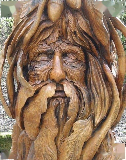 树木雕刻精彩