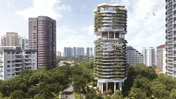 parknova丨新加坡花园式豪华住宅蝴蝶飞舞平面形态