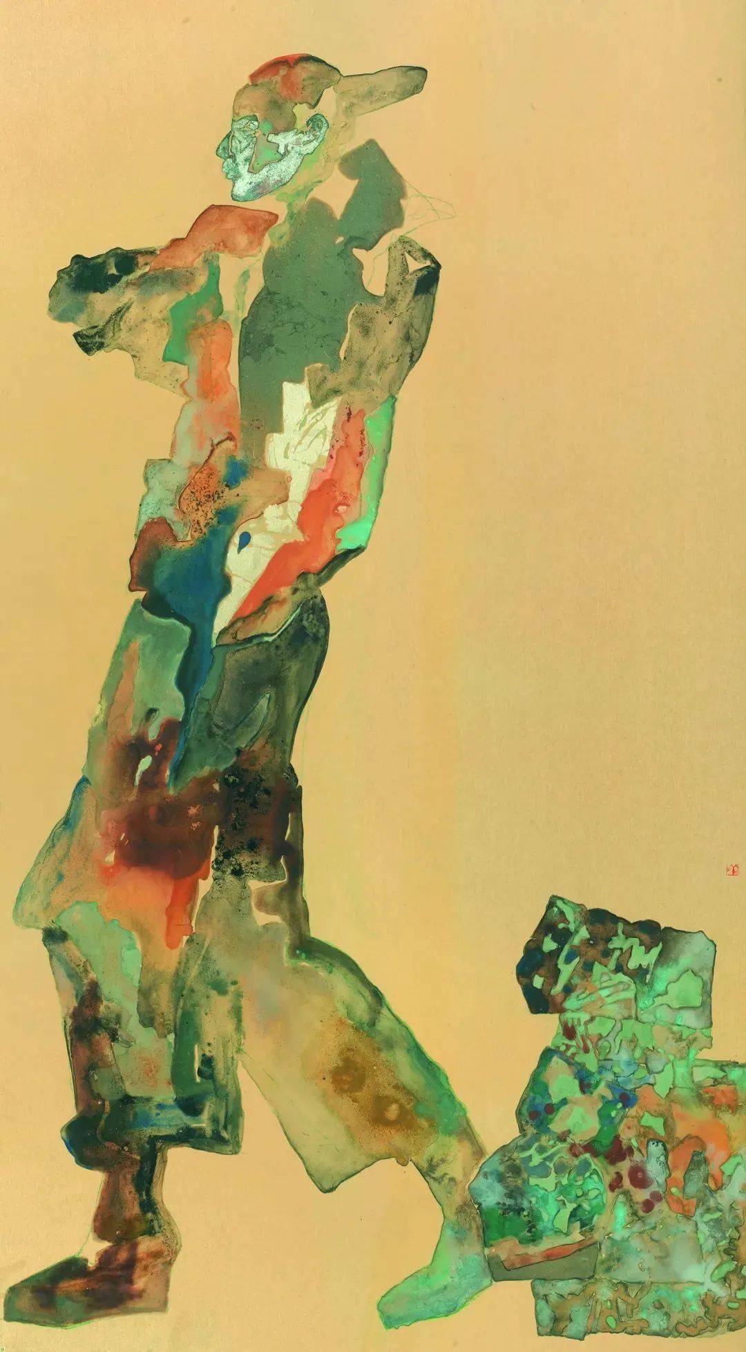 材料的时尚女画家杨洋