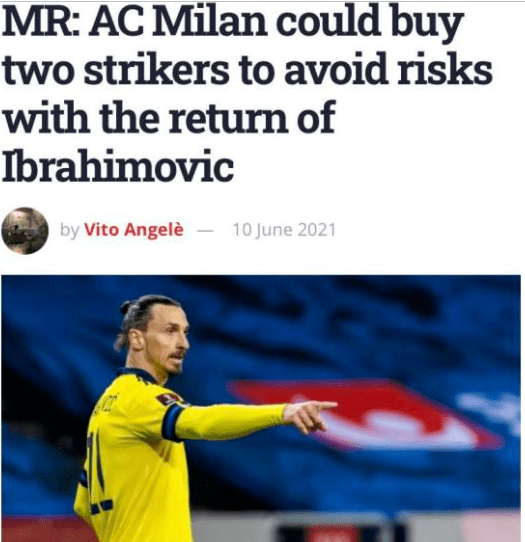 Cm 伊布伤情超出预期米兰将引进两名前锋 市场