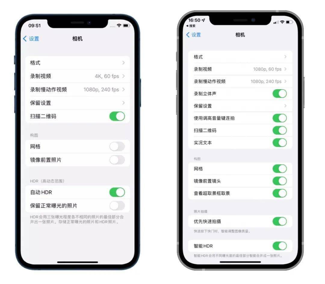 下圖右的iphone11(a13)新增了「實況文本」選項功能簡介:使用自帶相機