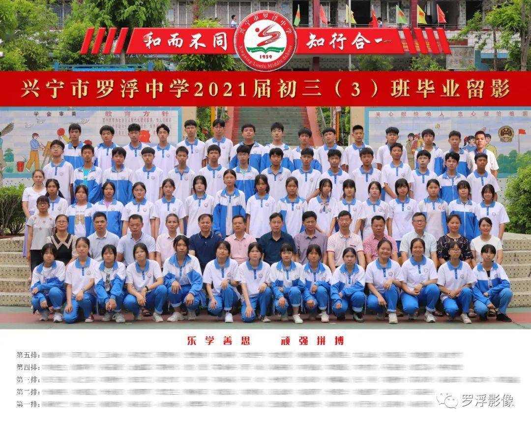 最新罗浮中学2021届毕业集体照曝光