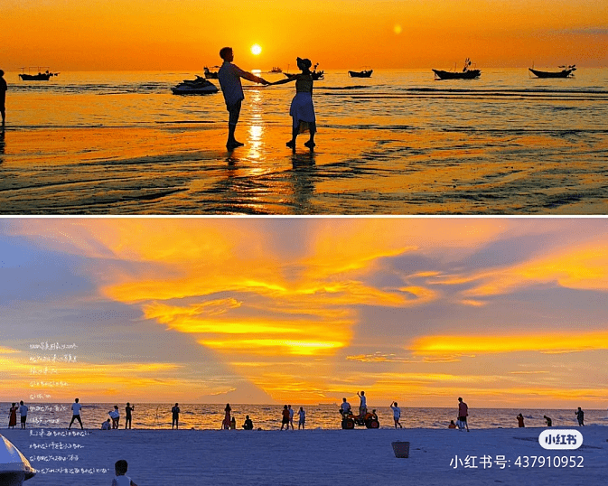 的海风,前往五彩滩,静静在海岸边等待,直到海平面出现浅玫色的晨曦
