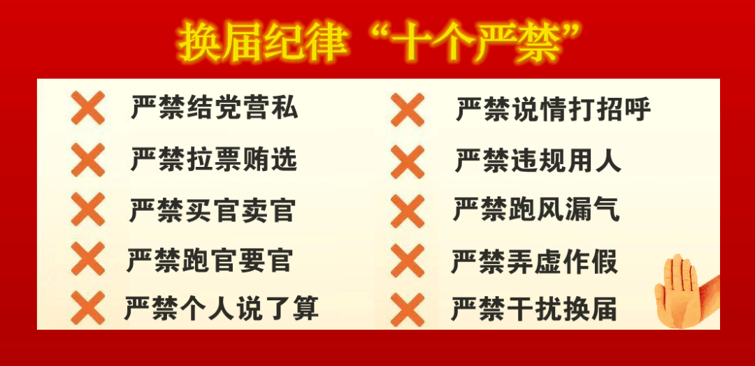 严肃换届纪律十严禁