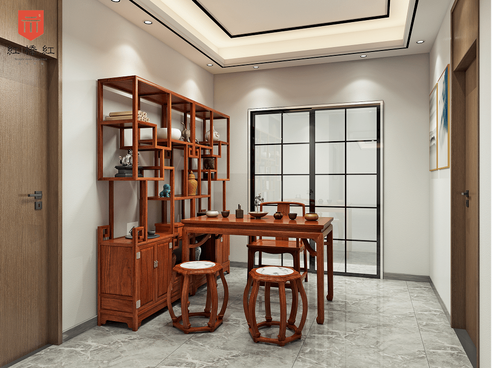 家具陈设古典家具平头案屏风香几八仙桌博古架如何摆放