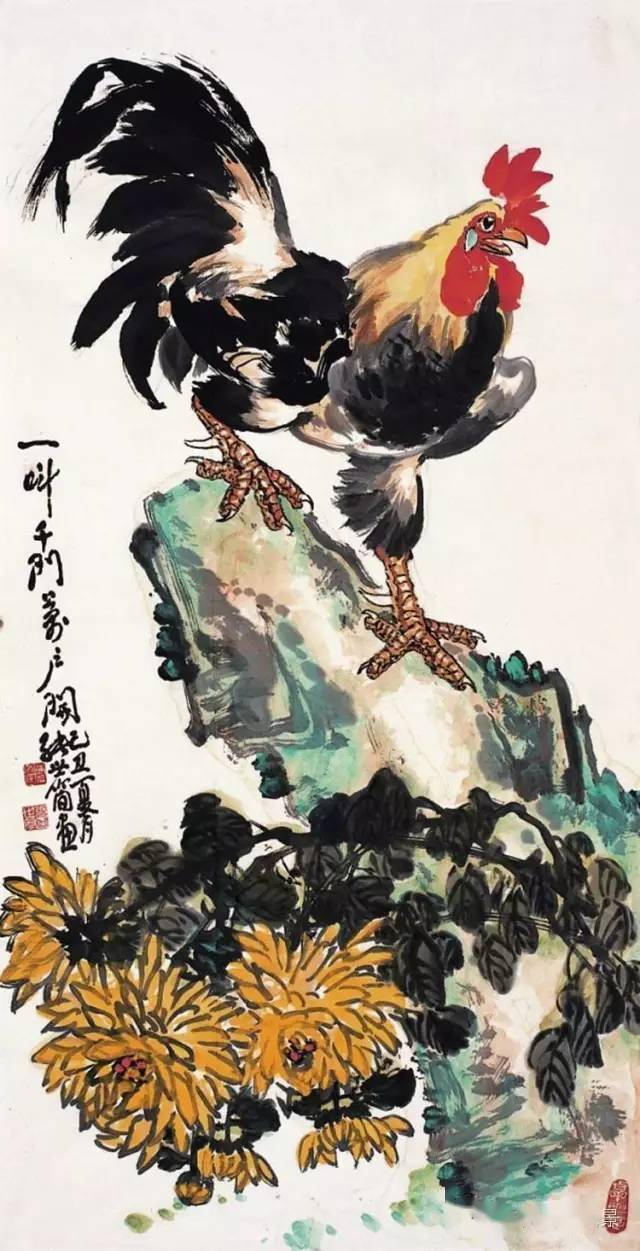 这位大师画鸡可以赋出诗来