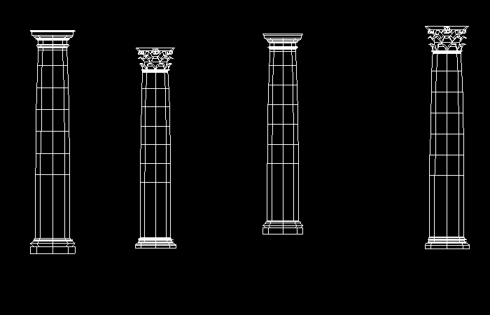 分享欧式立柱罗马柱柱头柱脚大样图