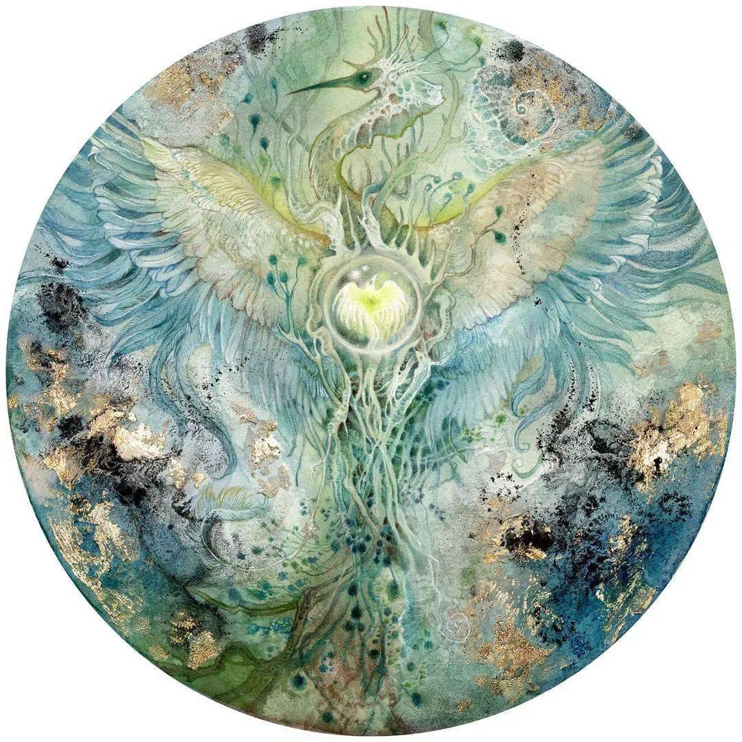 水彩与金箔融合的画面原来是这样如梦如幻般瑰丽唯美场景瞬间击爆你的