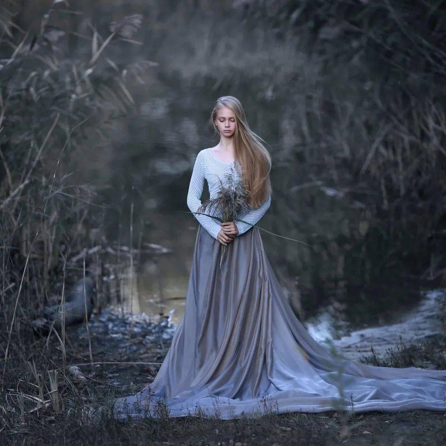 摄影这组田园风的浪漫人像照片简直美得不可方物