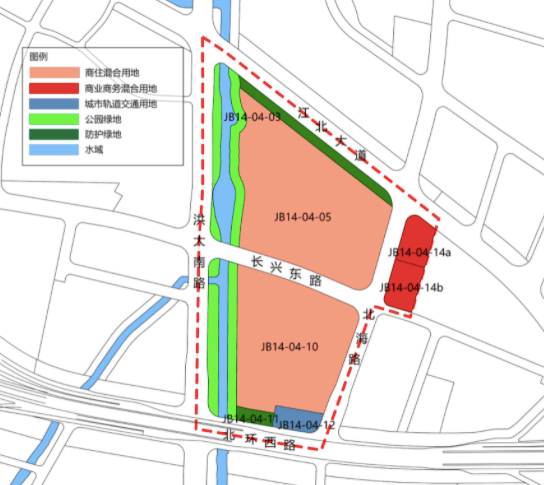 宁波市庄桥西地段(jb14)控制性详细规划局部调整