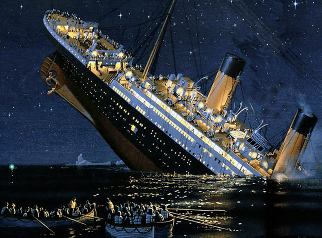 泰坦尼克沉没地点图片图片