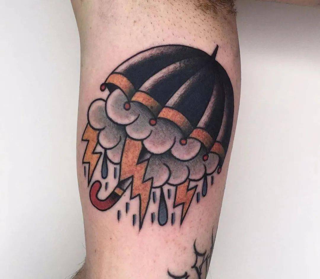 为我们遮风挡雨的雨伞纹身