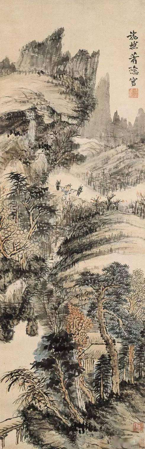 京津画派萧谦中山水画欣赏