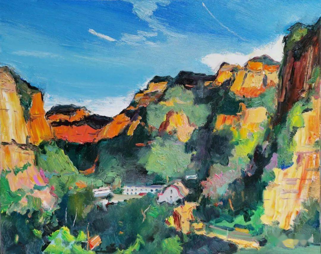 写生啦袁文彬2021太行山写生新作