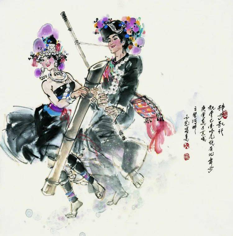 陈玉先擅水墨舞蹈人物画灵动飘逸开创动态人物画派先河