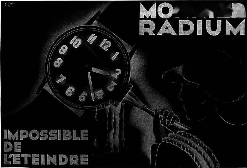 历史学家lukas emmenegger接受联邦卫生部的委托对瑞士含镭荧光涂料的