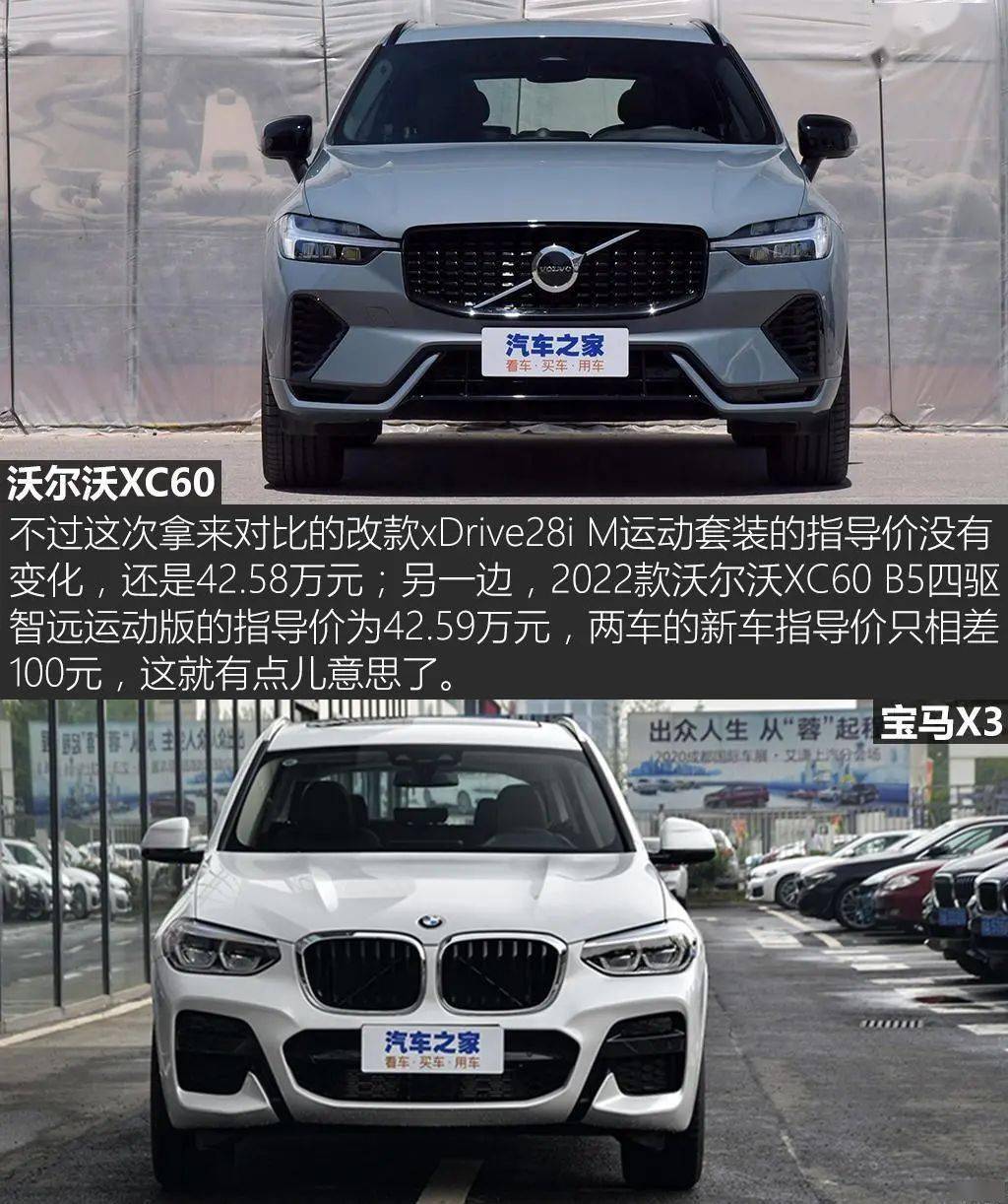 躲不开的对手沃尔沃xc60对比宝马x3