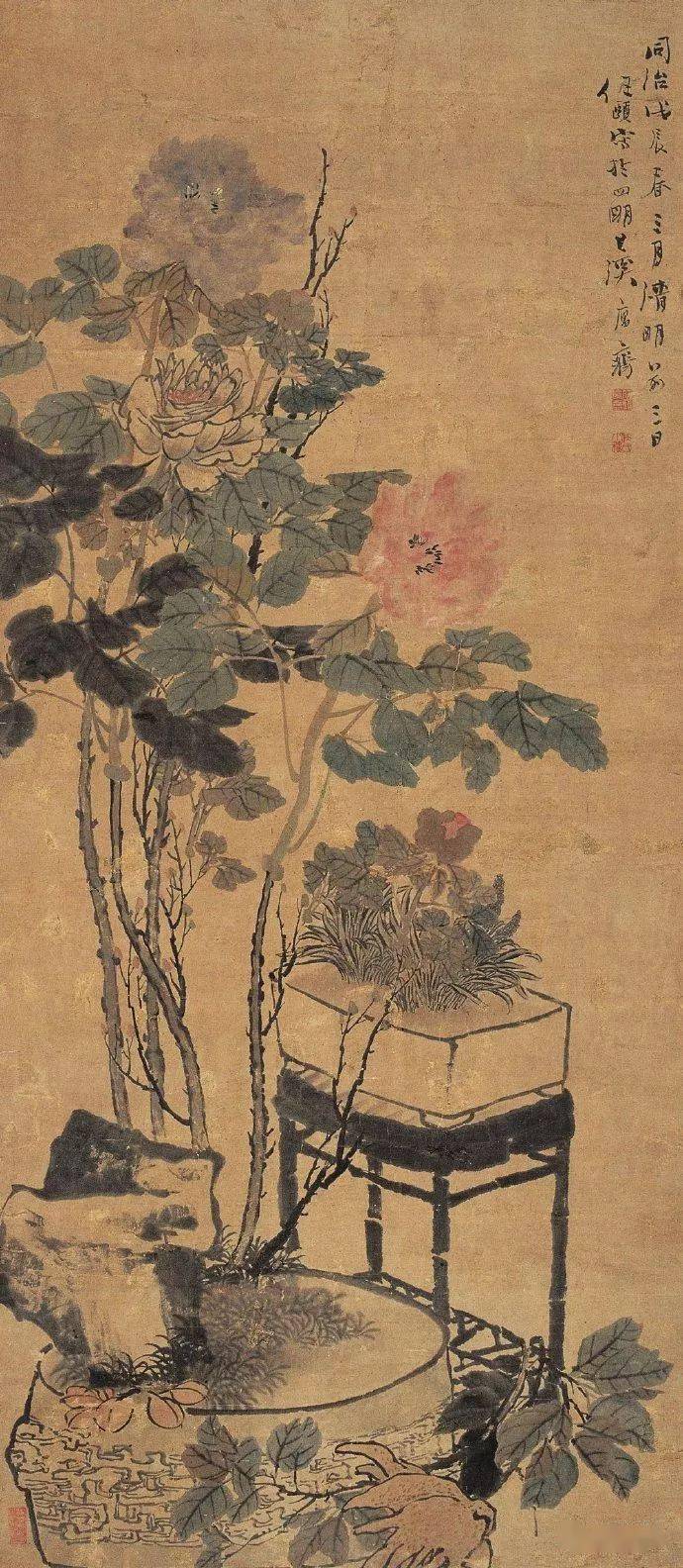 丰姿巧趣任伯年花卉作品欣赏