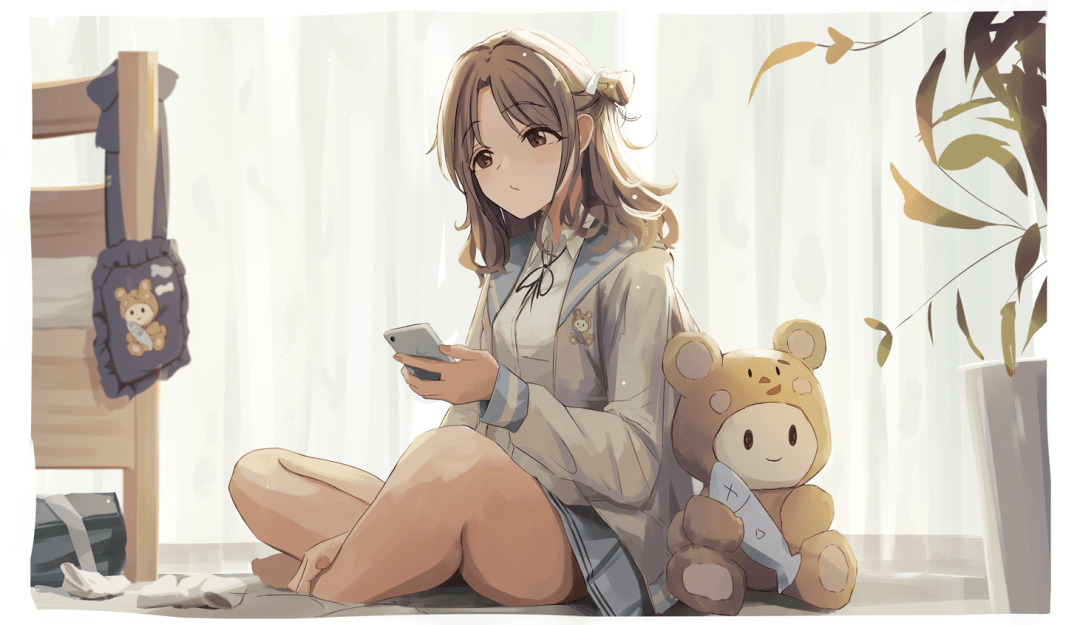 一周漫游壁纸对着屏幕傻笑的二次猿又增加了