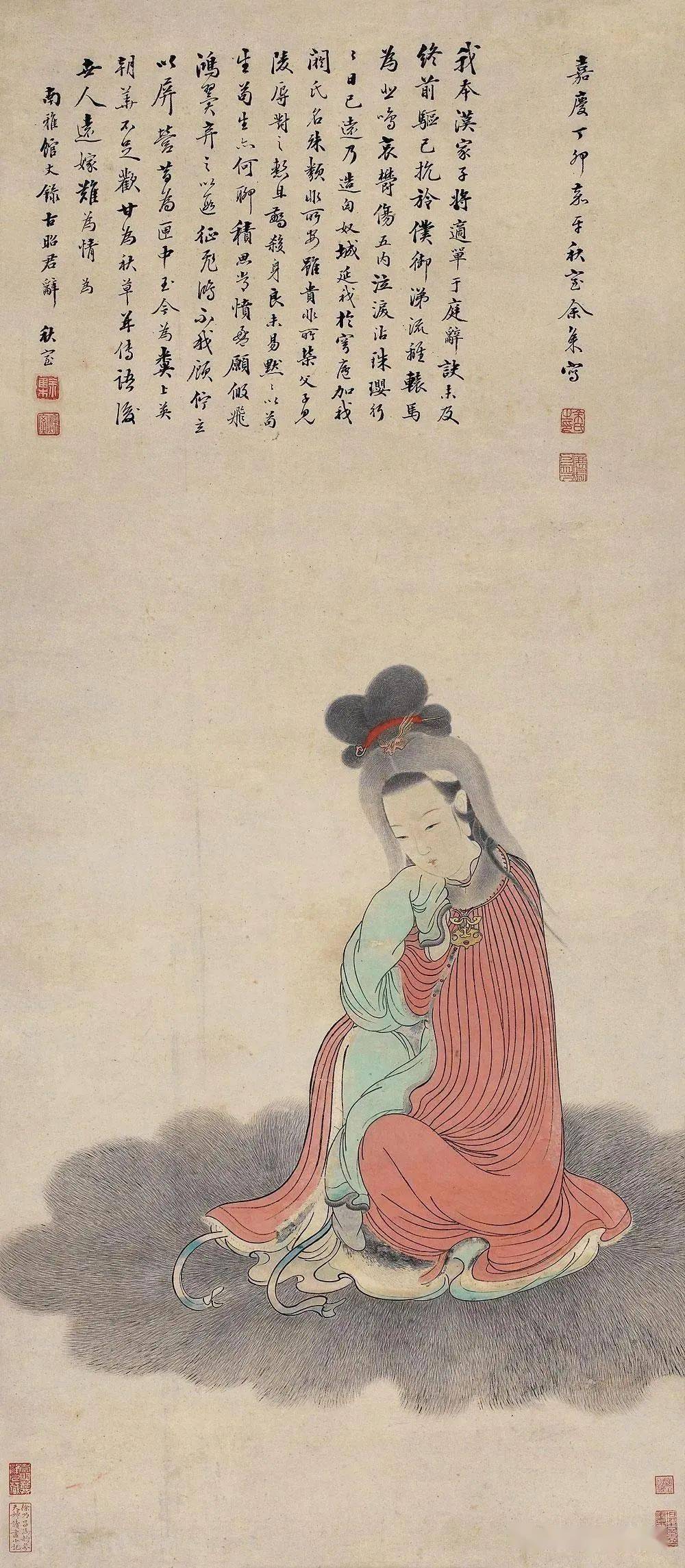 【诗画阅微】京师"余美人"仕女图欣赏_余集
