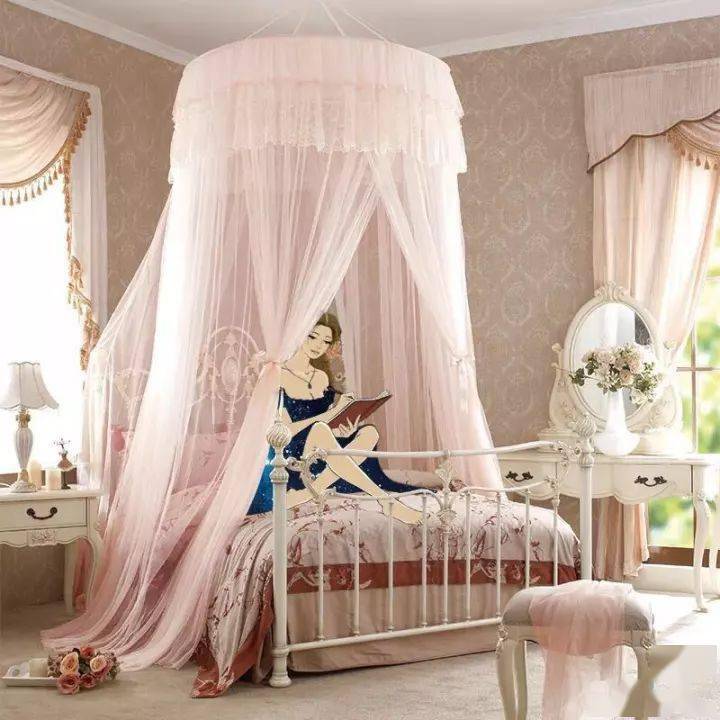 普通蚊帐旧物创意改造成公主风床幔帐