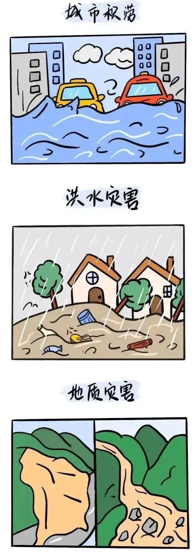 河南暴雨绘画图片图片