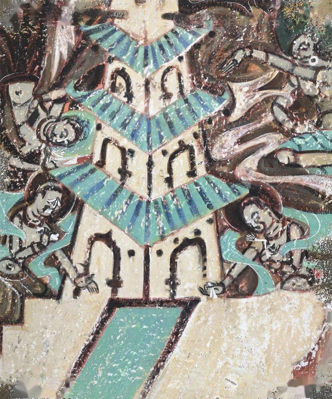 敦煌莫高窟壁画摹写 《舍身伺虎》