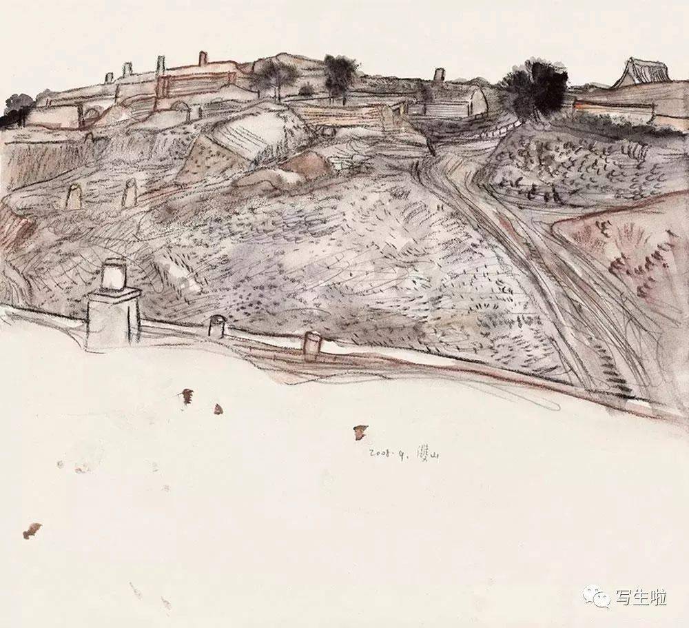 段正渠纸本风景作品丨艺术家是看他要画的东西而不是画他所看到的东西