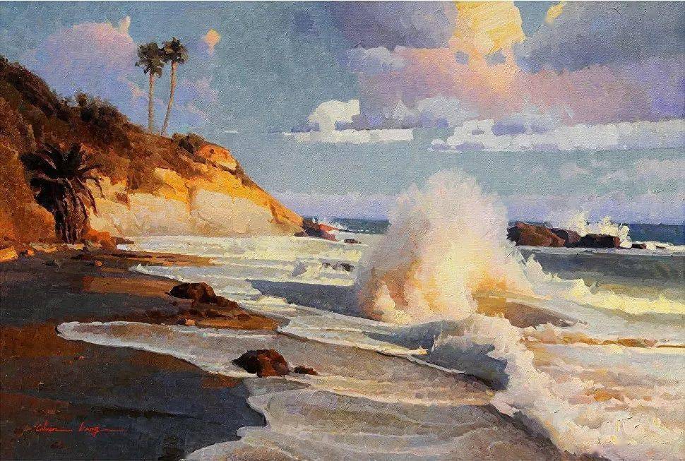 旅美画家梁革油画作品选