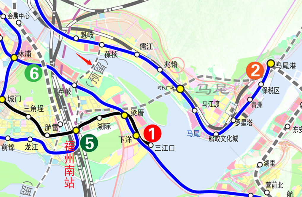 官方報告出爐推動福州地鐵5號線向北延伸至馬尾規劃方案來了