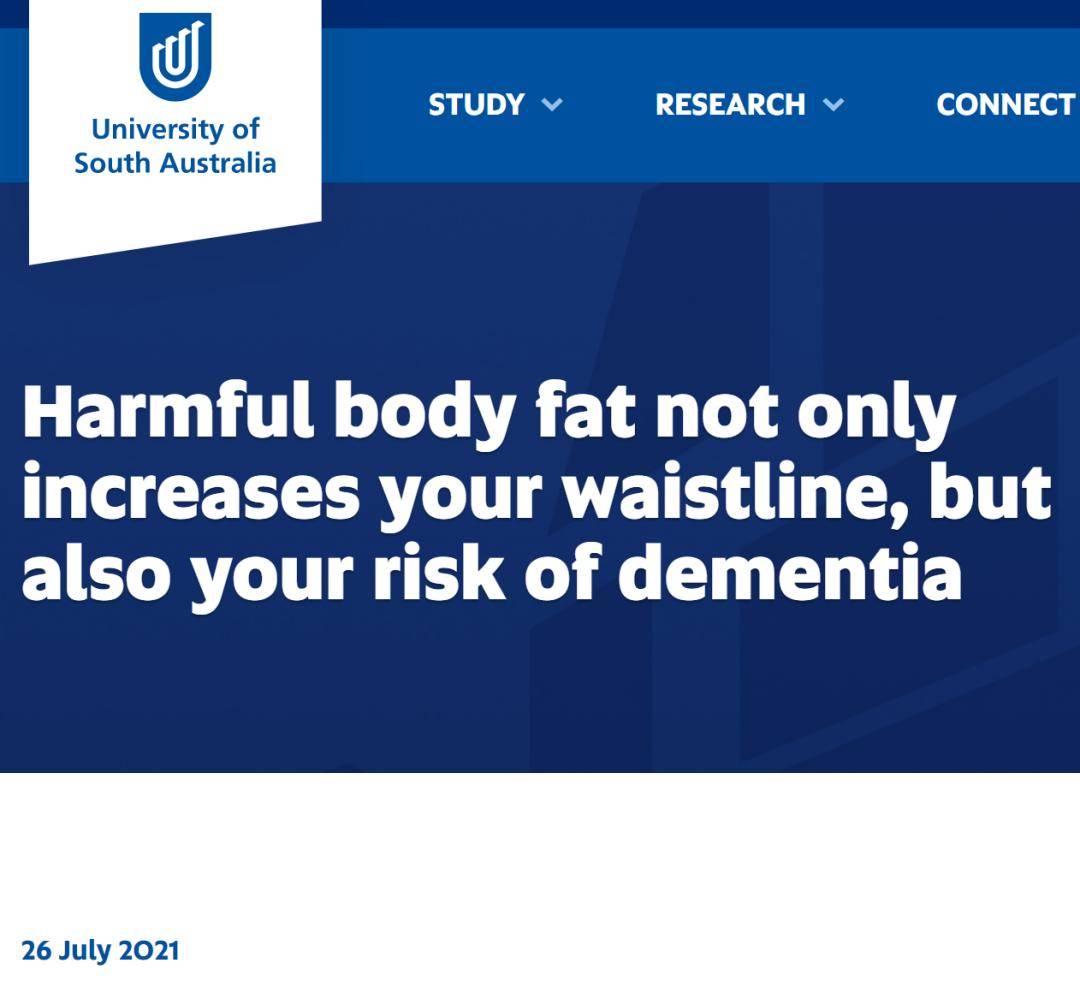 脂肪|有害的身体脂肪不仅会增加腰围，还会增加患失智症的风险