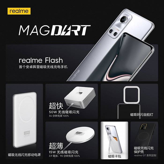 手机|比苹果快，realme发布首个安卓磁吸无线充电技术MagDart