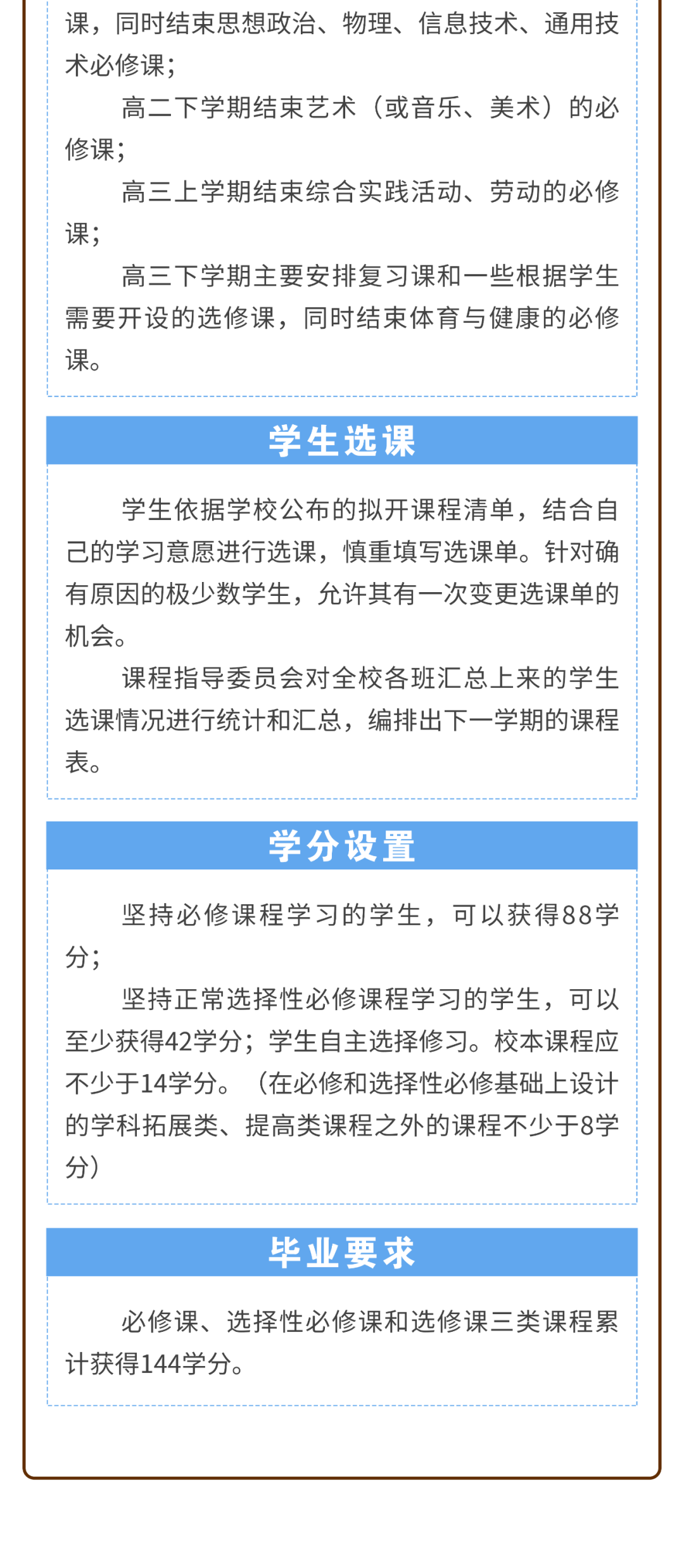 划重点 江西高中新课程 课时 学分安排来了 必修课