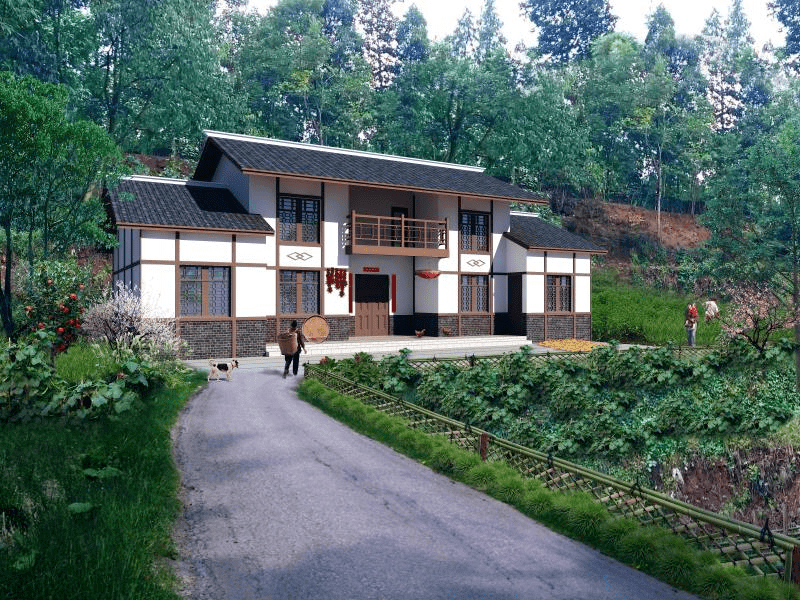 鉴设| 传统中式二层农房设计