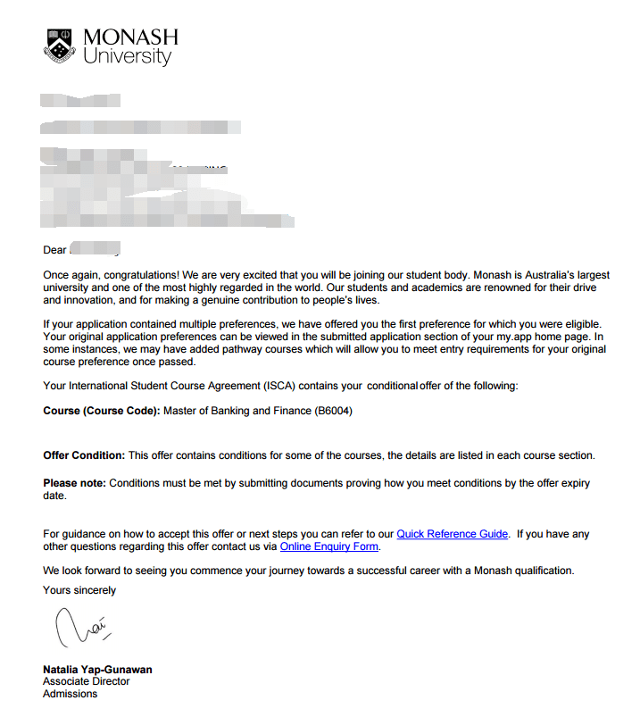 【offer来了】莫纳什大学帮助你打入银行或金融业!