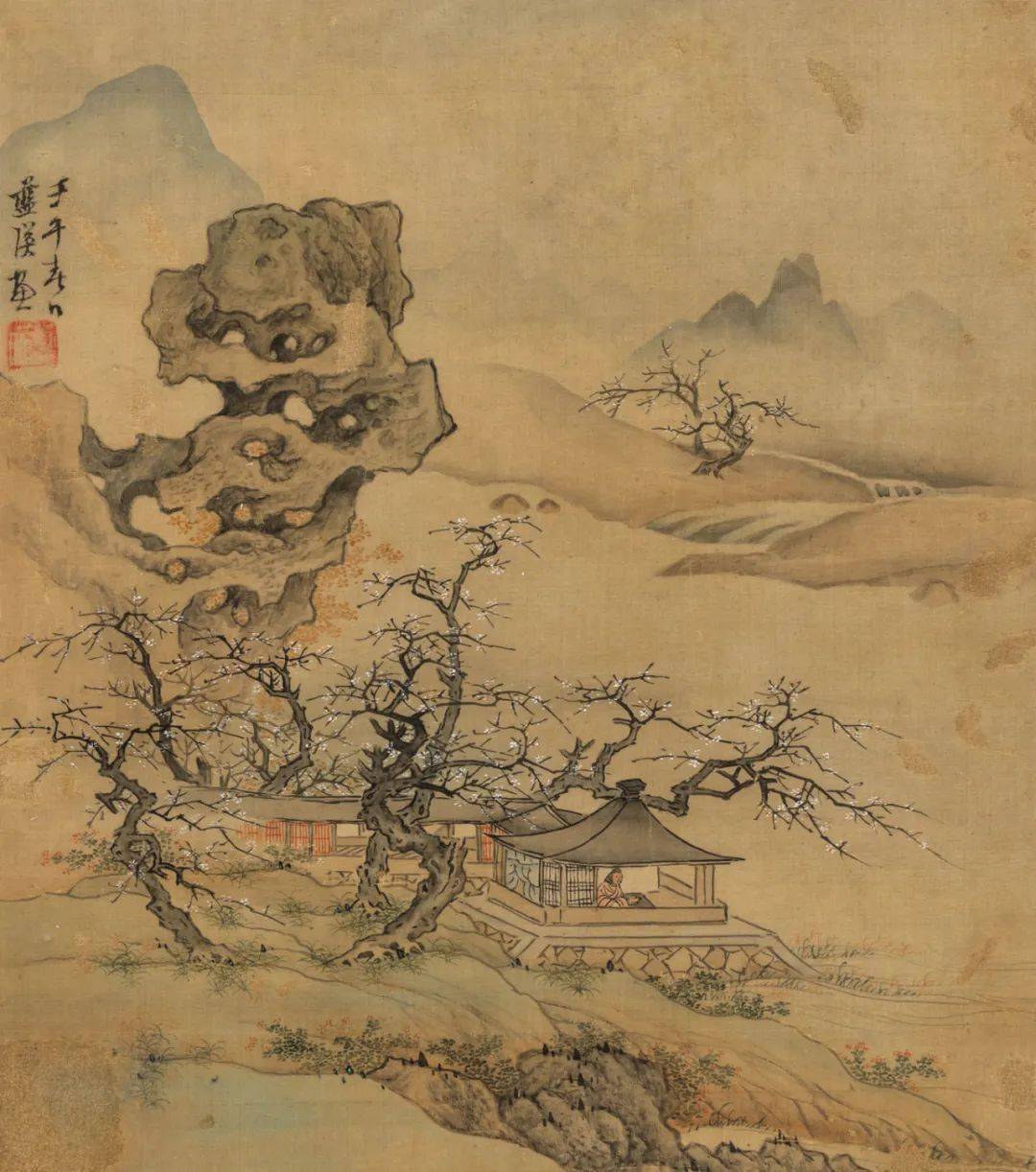 蓝瑛仿古山水册页别出机杼