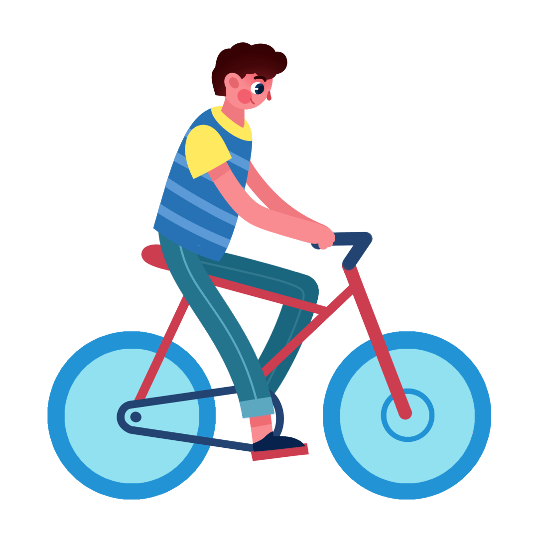 共享单车插画图片