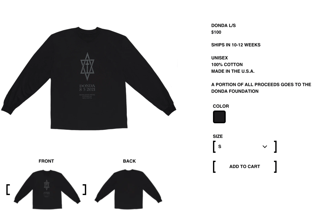 Merch|Kanye West 发布「DONDA」Merch系列单品