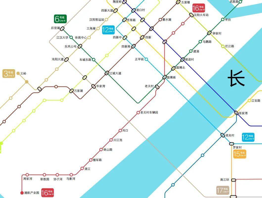 近日,武漢地鐵遠景二期北延伸線規劃出臺.16號線二期北延線原來規