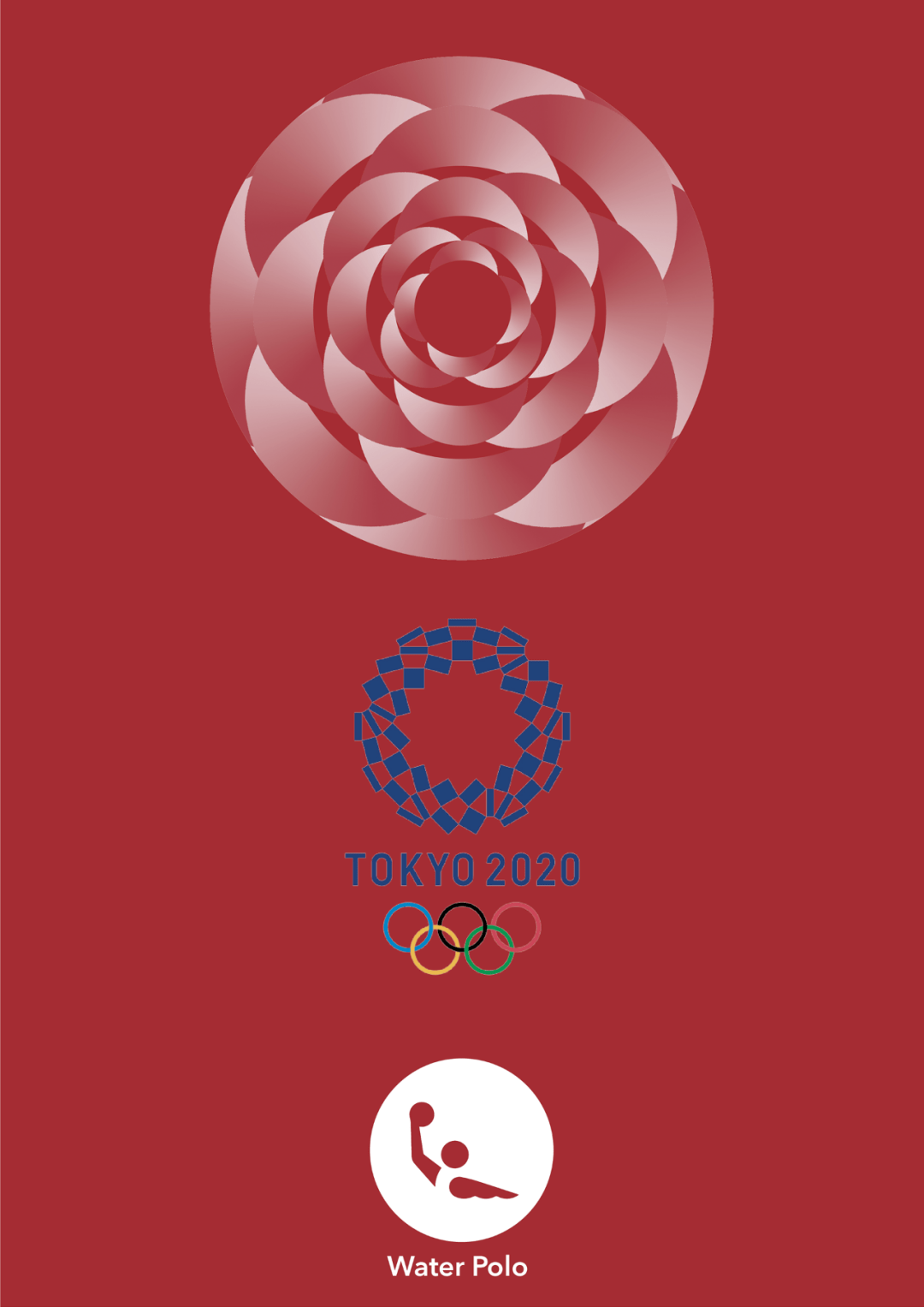 2020东京奥运会概念海报(水球),设计:john montgomery2020东京奥运会