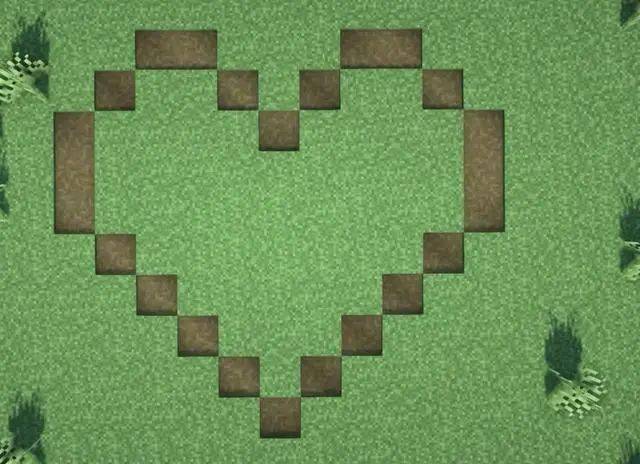 我的世界:用心在mc打造一个粉红色心形地洞,玩家:心动的感觉!