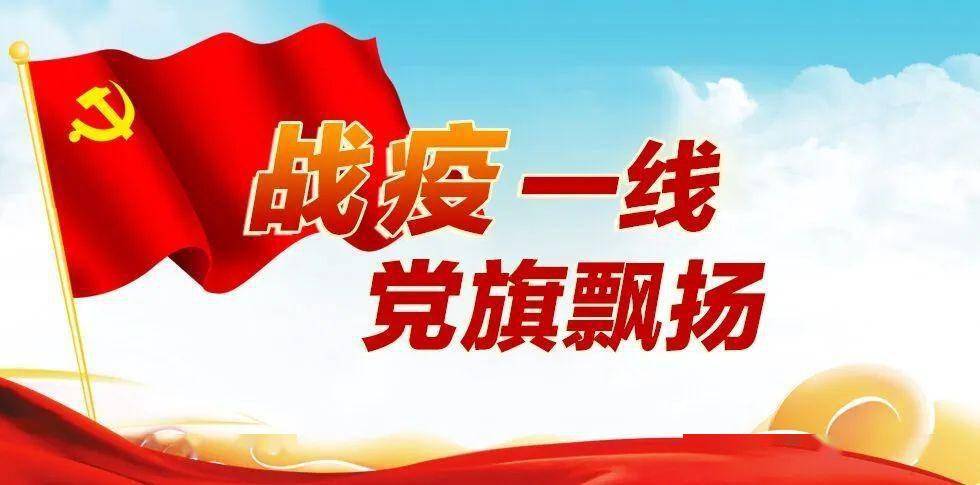 冲在抗疫前线做表率,要让党旗在疫情防控第一线高高飘扬