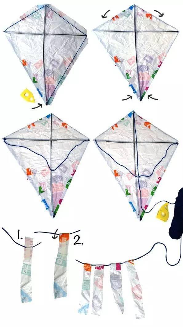纸风筝的做法图片