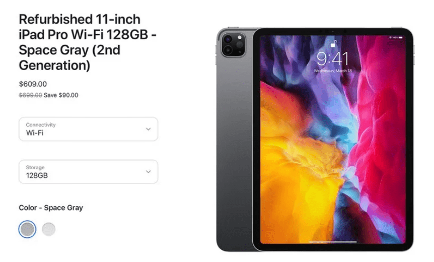 苹果美国开售A12Z 芯片版iPad Pro 2020款翻新机 最高优惠可达千元