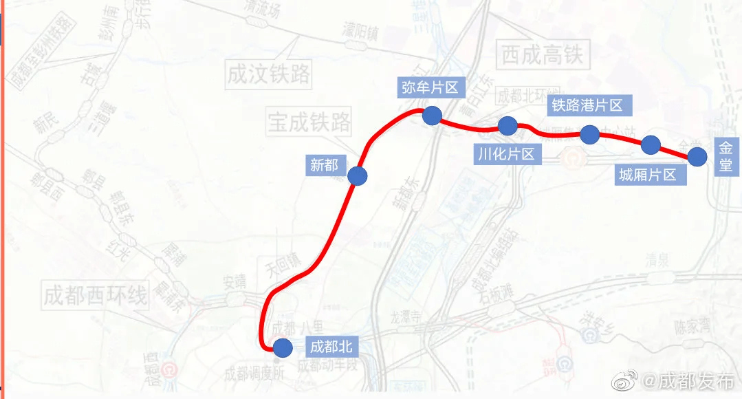 成都在青白江設4個車站寶成鐵路線延展新建23公里鐵路寶成鐵路公交化