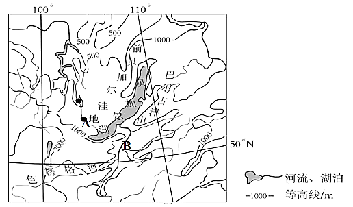 塔里木盆地c.喜馬拉雅山 d.渭河平原2.