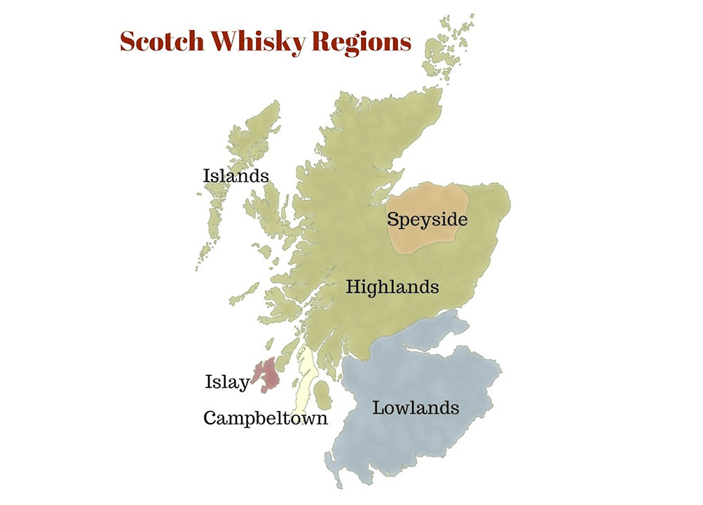 苏格兰威士忌地图高清图片