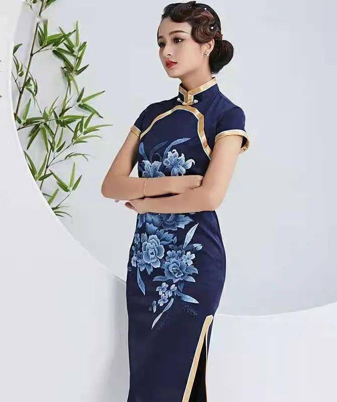 旗袍风情,花样开襟 | 旗袍开襟款式美学赏析_如意