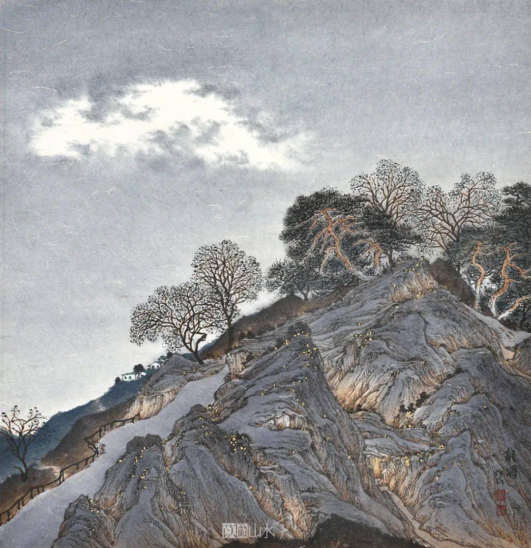 刘龙耀的青绿山水磅礴的气势和壮美的意境